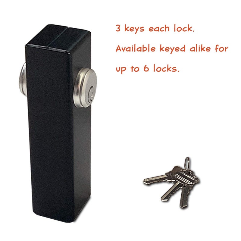 Oasis KIASET Hook Bolt Mortise Lock, Weldable Steel Hook Lock for Sliding Gate, Double Cylinder, 1-1/8" Backset - Image 5